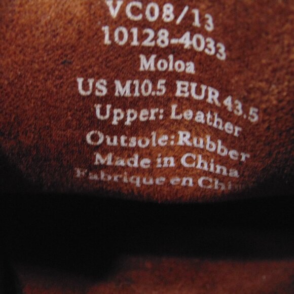 Olukai Moloa Slipper Mens 10 1/2 Black Leather Slip On Comfort Shoes Casual